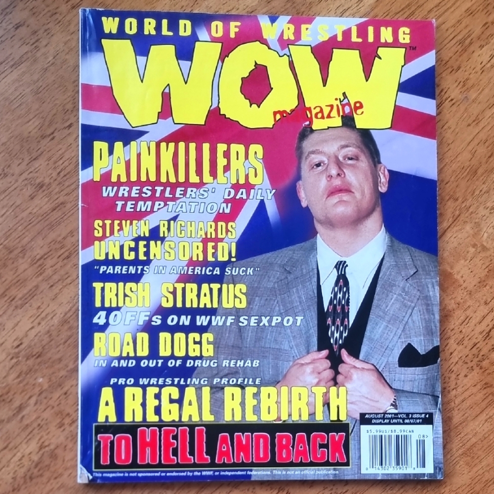 WOW Magazine - World of Wrestling Cover Vintage August 2001 Vol. 3 Issue 4